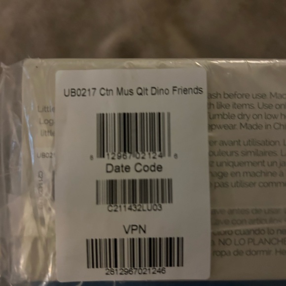 Little Unicorn Cotton Muslin Quilt Dinosaurs🦕🦖 - Picture 2 of 3